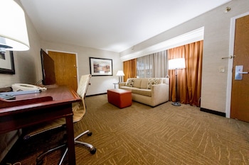 ADA Mobility Accessible, Suite, 2 Double Beds with Sofa Bed, Bathtub