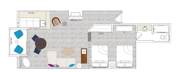 Signature Two Queen Suite, Top Floor with Balcony