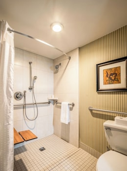Room, 1 Queen Bed, Roll-in Shower