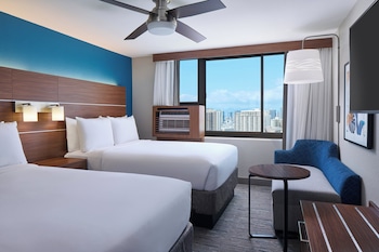 Standard Room, 2 Double Beds (Waikiki View)