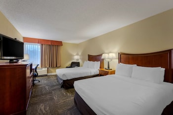 Standard Room, 2 Double Beds, Accessible, Refrigerator & Microwave (Walk-in Shower)