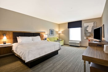 Room, 1 King Bed with Sofa bed, Refrigerator & Microwave
