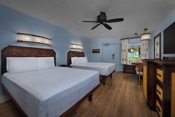 Water or Pool View. Wheelchair accessible with tub and option for hearing accessibility. 2 queen bed