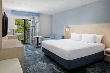 1 King Bed with Side Balcony