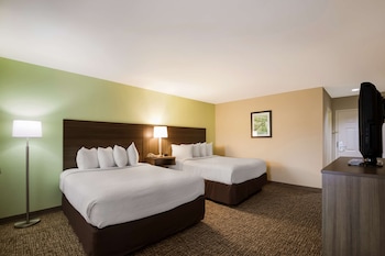 Standard Room, 2 Queen Beds, Non Smoking, Refrigerator & Microwave