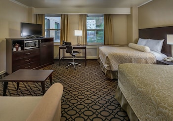 Deluxe Room, 2 Queen Beds, Non Smoking, Refrigerator & Microwave (and Sofa Bed)