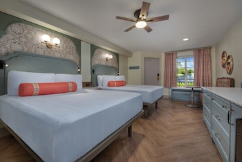 Garden View. Hearing accessible - visual alarms and notifications. 2 queen beds.