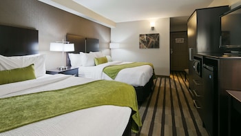 Standard Room, 2 Queen Beds, Non Smoking, Refrigerator & Microwave