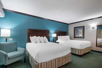 Standard Room, 2 Queen Beds, Accessible, Poolside (Walk-in Shower)