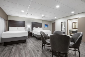 Standard Room, 2 Queen Beds, Refrigerator, Pool View (Walk-in Shower;Larger Room)