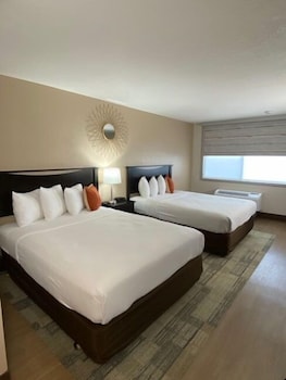 Standard Room, 2 Queen Beds, Non Smoking, Refrigerator & Microwave