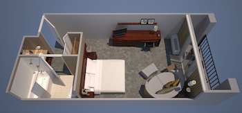 Suite, 1 King Bed with Sofa bed (Mobility/Hearing Accessible, Tub)
