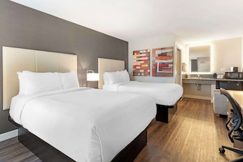 Standard Room, 2 Queen Beds, Non Smoking, Refrigerator & Microwave