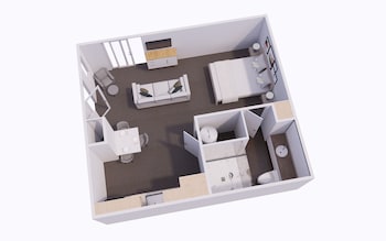 Studio Suite, 1 Queen Bed, Kitchen (Mobility, Roll in Shower)