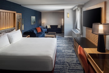 Suite, 1 King Bed with Sofa bed, Mobility Accessible (Roll In Shower)