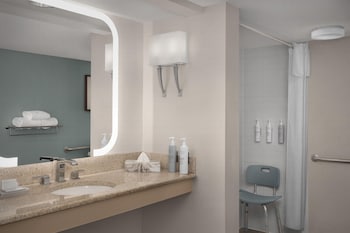 Suite, 1 King Bed with Sofa bed, Mobility Accessible, Microwave (Roll-in Shower)