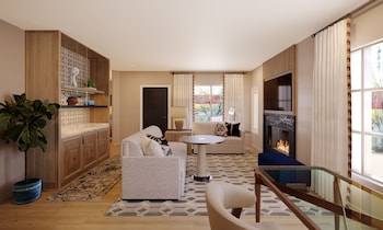Privado One Bedroom Suite 2 Queen-850sf 79sm Patio or balcony, gas fireplace, soaking bathtub
