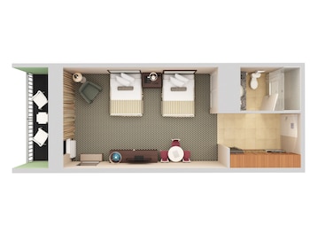 Standard Room, 2 Queen Beds, Angle View
