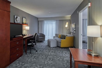 Suite, 1 King Bed with Sofa bed (Mobility/Hearing Access, Roll-in Shwr)