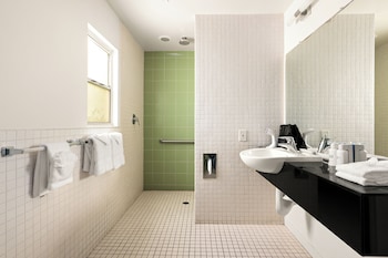 Single Room, 1 King Bed, Roll-In Shower