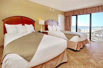 Standard Room, 2 Double Beds, Partial Sea View